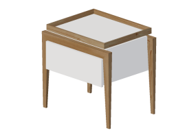 Beds and Side Cabinets 3D - Wooden bedside cabinet - Artzzi - Gate