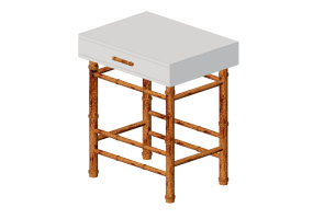 Lits 3D - Chevet en bois laqu&eacute; - Artzzi - Xangai