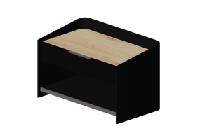Letti 3D - Comodino in legno laccato - Artzzi - Rush