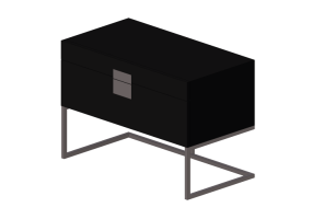 Beds and Side Cabinets 3D - Lacquered bedside drawerset - Artzzi - Quattro