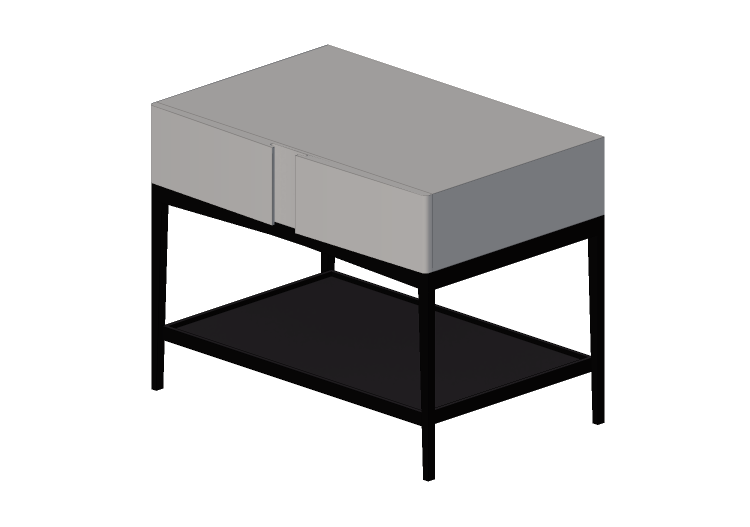 Camas 3D - Mesa de cabeceira de madeira envernizada -... Camas 3D - Mesa de cabeceira de madeira envernizada -...