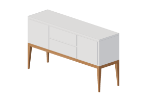 Muebles 3D - Mueble de madera - Artzzi - Buffet-03