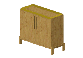 Muebles 3D - Barra bar de madera - Artzzi - Vegas