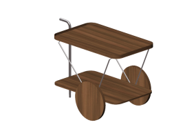 Accesorios 3D - Carrito bar de madera - Artzzi - Sertao