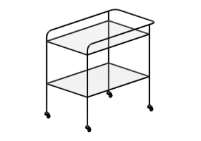Accessoires 3D - Chariot de bar en m&eacute;tal - Artzzi - Sonic