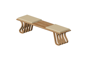 Bancos 3D - Banco de madeira - Artzzi - Flow