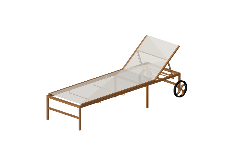 Plein-soleil et petit lits 3D - Chaise longue en bois -... Plein-soleil et petit lits 3D - Chaise longue en bois -...