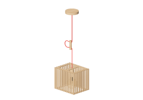 Lampe &agrave; suspension 3D - Lampe &agrave; suspension en bois - Avant Lux - Oka
