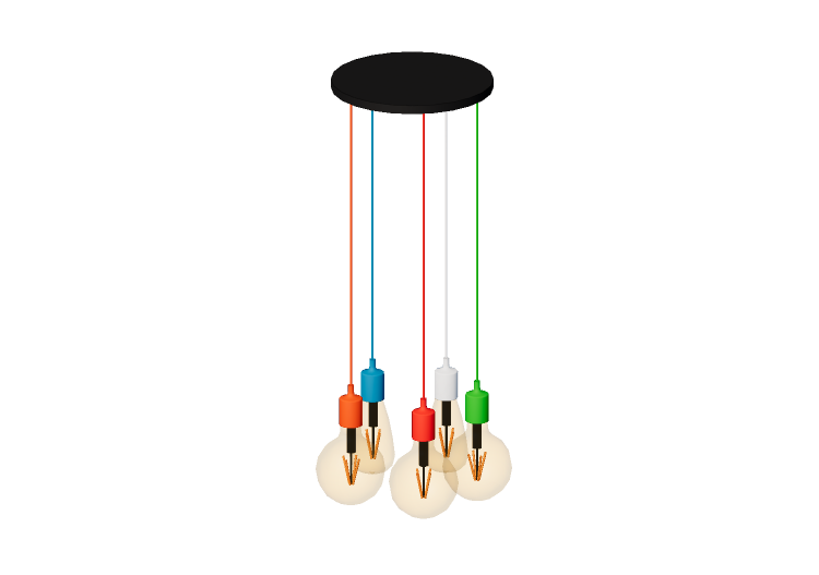 Lampada a sospensione 3D - Lampada pendente in plastica -... Lampada a sospensione 3D - Lampada pendente in plastica -...