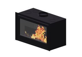 Foyers et Chemin&eacute;es 3D - Chemin&eacute;e &agrave; bois - Barbas Bellfires - Cuatro