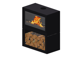 Chimeneas y Ductos 3D - Chimenea de le&ntilde;a - Barbas Bellfires - Box