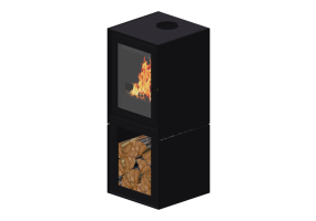 Foyers et Chemin&eacute;es 3D - Chemin&eacute;e &agrave; bois - Barbas Bellfires - Box