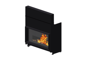 Chimneys and chimney pots 3D - Wood burning fireplace - Barbas Bellfires - Evolux