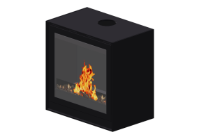 Chamin&eacute;s e Cumeeiras 3D - Lareira a lenha - Barbas Bellfires - Box
