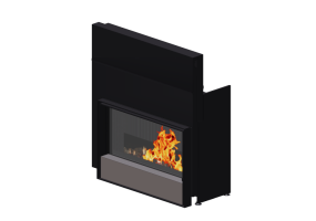 Chimneys and chimney pots 3D - Wood burning fireplace - Barbas Bellfires - Evolux
