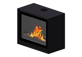 Foyers et Chemin&eacute;es 3D - Chemin&eacute;e &agrave; bois - Barbas Bellfires - Box