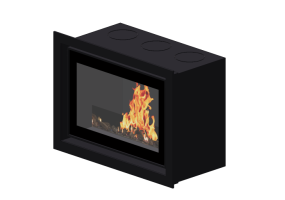 Chimneys and chimney pots 3D - Wood burning fireplace - Barbas Bellfires - Unilux