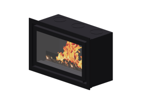 Chimneys and chimney pots 3D - Wood burning fireplace - Barbas Bellfires - Unilux