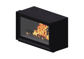Chimneys and chimney pots 3D - Wood burning fireplace - Barbas Bellfires - Unilux