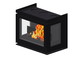 Foyers et Chemin&eacute;es 3D - Chemin&eacute;e &agrave; bois - Barbas Bellfires - Unilux
