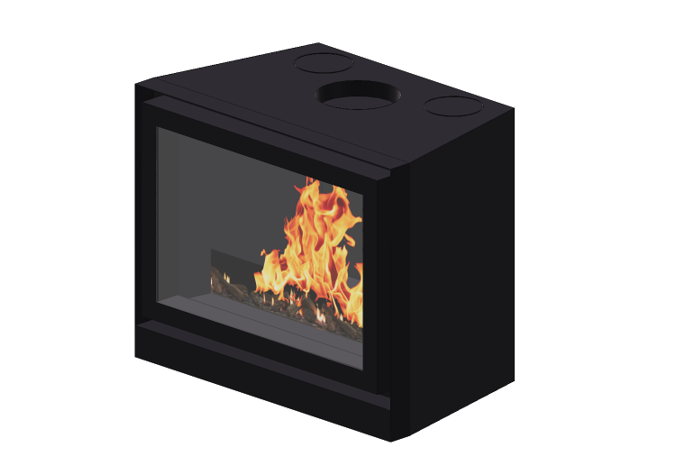 Chimneys and chimney pots 3D - Wood burning fireplace -... Chimneys and chimney pots 3D - Wood burning fireplace -...