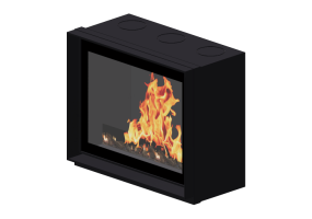Camini 3D - Caminetto a legna - Barbas Bellfires - Unilux