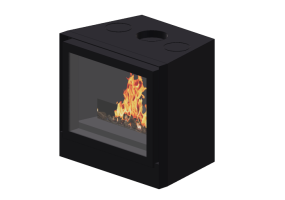 Chamin&eacute;s e Cumeeiras 3D - Lareira a lenha - Barbas Bellfires - Universal