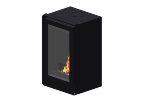 Chimneys and chimney pots 3D - Wood burning fireplace - Barbas Bellfires - Unilux