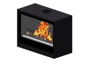 Chimeneas y Ductos 3D - Chimenea de gas - Barbas Bellfires - Box