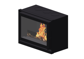 Camini 3D - Caminetto a legna - Barbas Bellfires - Unilux