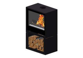 Foyers et Chemin&eacute;es 3D - Chemin&eacute;e &agrave; gaz - Barbas Bellfires - Box