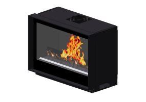 Chimneys and chimney pots 3D - Gas fireplace - Barbas Bellfires - Smart Bell
