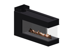 Chimeneas y Ductos 3D - Chimenea de gas - Barbas Bellfires - Room Divider Large 3 L