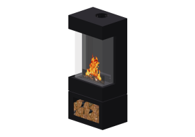 3D Kamine und Schornsteine - Gaskamin - Barbas Bellfires - Box Gas Panorama
