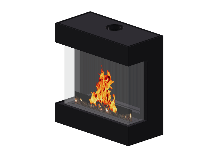 Chimneys and chimney pots 3D - Gas fireplace - Barbas... Chimneys and chimney pots 3D - Gas fireplace - Barbas...