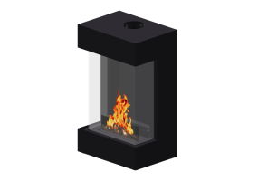 Chimeneas y Ductos 3D - Chimenea de gas - Barbas Bellfires - Box Gas Panorama