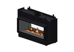 Chimneys and chimney pots 3D - Gas fireplace - Barbas Bellfires - Horizon Bell Small 3 Tunnel