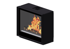 Chimneys and chimney pots 3D - Gas fireplace - Barbas Bellfires - Smart Bell