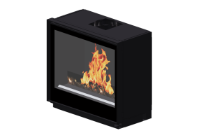 Chamin&eacute;s e Cumeeiras 3D - Lareira a g&aacute;s - Barbas Bellfires - Smart Bell