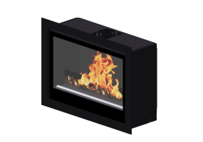 Chimneys and chimney pots 3D - Gas fireplace - Barbas Bellfires - Smart Bell