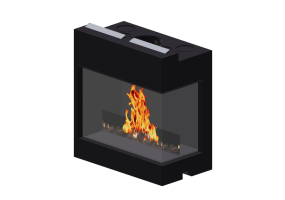3D Kamine und Schornsteine - Gaskamin - Barbas Bellfires - Corner Bell Small 3 R