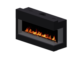 Camini 3D - Caminetto a gas - Barbas Bellfires - Corner Bell Large 3 R