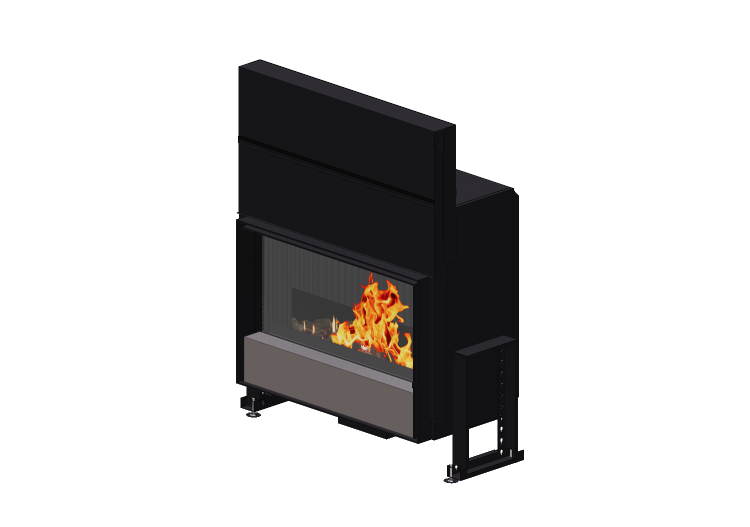 Chimneys and chimney pots 3D - Wood burning fireplace -... Chimneys and chimney pots 3D - Wood burning fireplace -...