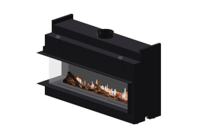 Chimeneas y Ductos 3D - Chimenea de gas - Barbas Bellfires - Corner Bell XL 3 L