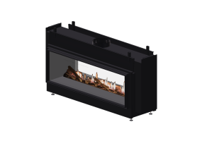 Chimneys and chimney pots 3D - Gas fireplace - Barbas Bellfires - Horizon Bell Large 3 Tunnel