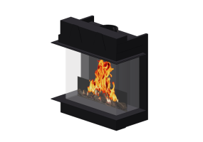 Chimneys and chimney pots 3D - Gas fireplace - Barbas Bellfires - View Bell Topsham 3