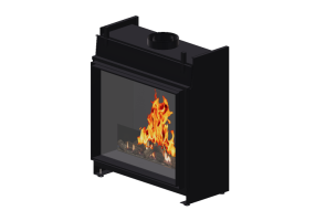 Foyers et Chemin&eacute;es 3D - Chemin&eacute;e &agrave; gaz - Barbas Bellfires - Derby Large 3