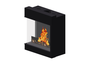 Chimeneas y Ductos 3D - Chimenea de gas - Barbas Bellfires - Corner Bell Derby 3 L
