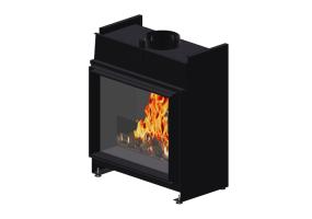 Chimneys and chimney pots 3D - Gas fireplace - Barbas Bellfires - Derby Small 3