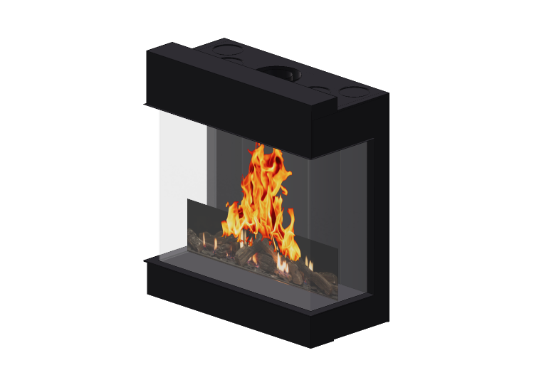 Chimneys and chimney pots 3D - Gas fireplace - Barbas... Chimneys and chimney pots 3D - Gas fireplace - Barbas...